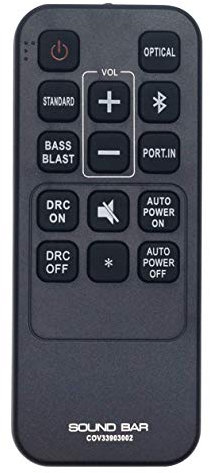 VINABTY COV33903002 Replacement Remote Control for LG Soundbar SJ1 AS455H 2.1 Ch 300W