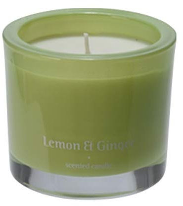 Duftkerze im Glas Brenndauer ca. 34 Stunden Duft Kerze Duftkerzen Dekokerze Deko Kerzen Geschenk Scented Candle in 6 verschiedenen Düften (Lemon & Ginger)
