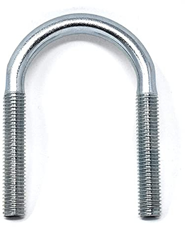Design61 Lot de 4 vis à étrier DIN 3570 - En acier rond - M10 - Diamètre : 25,0-26,9 mm - Étrier fileté galvanisé - Boulons en U