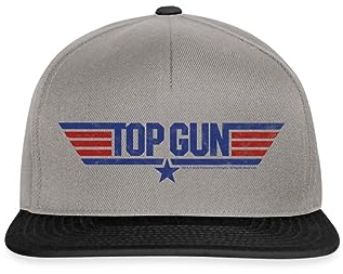 Spreadshirt Top Gun Logo Snapback Cap, One Size, Graphit/Schwarz