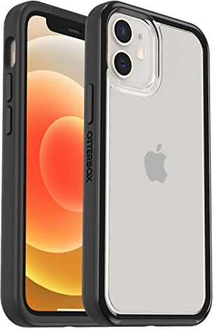 OtterBox Clear Case Series for iPhone 12 mini, Shockproof, Drop Proof, Ultra-Slim, Protective Case, 2x Tested to Military Standard, Black Crystal