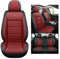 nenyan Autositzbezüge Komplett Set Universal | Schonbezüge für VW Volkswagen Golf Touran Golf Polo Golf Variant Golf 5 S Golf 4 Golf 7 | Auto Sitzbezüge Schwarz Rot