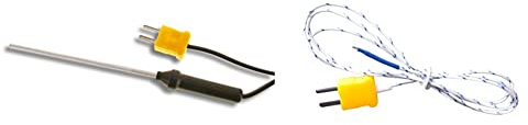 PeakTech Typ K Stabtemperaturfühler -50 °C bis 300 °C, 1 Stück, TF-55 & Thermoelement -50. +250°C, Typ-K Anschluss, Thermocouple, Temperaturfühler, Messperle für Thermometer und Multimeter
