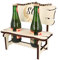 XXL Echtholz Bierbank mit Gravur Jahreszahl 80|Holzbank für 2 Bierflaschen|Hochzeitsgeschenk für Brautpaar|Trinkspruch|Geschenke Paare|Geschenk für Pärchen|Geburtstag|Jubiläum|Proseccobank
