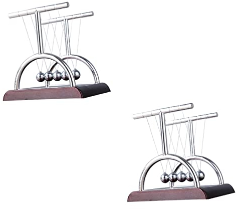 ibasenice 2 STK Newton-Ornamente Große Newton-wiegenverzierung Decoraciones para Sala De Casa Pendel Aus Metall Newton Cradle-Modell Kinderspielzeug Magnetische Kugel Sport Plastik Student