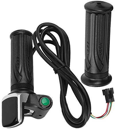 Electric Bike Twist Throttle, Electric Bike Twist Throttle, 6 pin Speed Governing Throttle Grip LCD Screen Display Electric Quantity (48V)