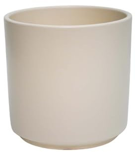 Ivyline Prague Planter in Cotton with Waterproof Exterior and Cylindrical Shape - Matte Finished Flower Pot - Modern Home Decoration - H13 x D13 cm