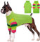 OUOBOB Hund Jumper, große Hund Jumper für Hunde Mädchen Jungen, Turtleneck Pullover Winter grüne Hund Weste, Weihnachten Hund Outfits, Haustier Sweatshirt Bekleidung Strickwaren, 4XL