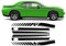 Aufkleber / Vinyl BIKE STICKERS Auto RT Seitenstreifen kompatibel für DODGE Challenger 2011-2020 (Mattschwarz)