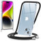 Coiwxmoi Coque pour iPhone 14 avec Cordon 6,1, Collier Réglable Téléphone Étui de Protection Ultra Mince Transparente Silicone TPU Antichoc Anti-Rayures Bumper Lanyard Case pour iPhone 14, Noir