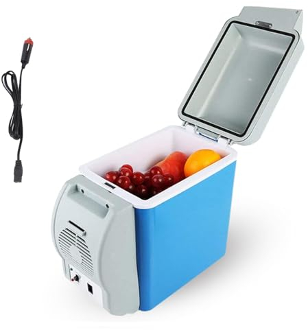 Wizvox Refrigerador EléCtrico De Bajo Ruido, 7.5l,Coche 12v,Bajo Ruido Nevera Coche, Con FuncióN De Enfriamiento Y CalefaccióN Nevera Compacta, Nevera PortáTil Para Acampar