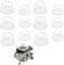Zündkapsel Primer Pumpe,12 Stück Kraftstoffpumpe Vergaser Primerkolben,Primer Pumpe Birne Transparent,Pumpe Bulb Silikon Kraftstoffpumpe für Benzin-Kraftstoff Kettensägen,Rasenmäher(19mm Und 22mm)