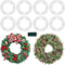 KAHEIGN 8Pcs Adventskranz Draht Kranz Ringe, 12 Zoll Draht Kranz Rahmen mit 35m Befestigungsdraht Kranz Herstellung Ringe Metall Kranz Rahmen für Weihnachten Neujahr Dekoration (Dunkelgrün)