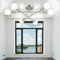 Modern Ceiling Light Fixtures, Adjustable 6-Light Sputnik E27 Chandelier, Semi-Flush Mount Pendant Lighting, Plated Finish for Bedroom, Dining Room, Kitchen, Office(Bulbs, Shade not Included)