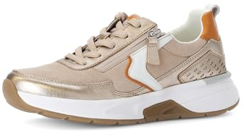 Gabor Damen Low-Top Sneaker, Frauen Halbschuhe,schnürschuhe,schnürer,straßenschuhe,Strassenschuhe,Sportschuhe,Oak/Puder/Weiss k.,38.5 EU / 5.5 UK