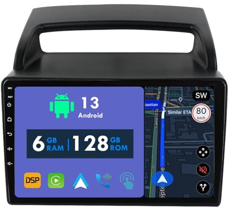 RoverOne Radio de coche GPS para Kia Carnival VQ 2006 2007 2008 2009-2014 Carplay Android Auto Stereo Unidad principal Bluetooth Sat Navigation
