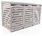 Wheelie Bin Storage Unit Triple Three Bins Garden Universe Outdoor 3 Wheelie Bin Storage In Grey WBS02-GREY