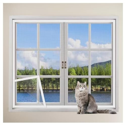 Zanzariere Scorrevole Anti Insetti,W140xH155cm Bianco Zanzariera Universale Profilo Per Finestra Porte Portafinestra Balconi Telaio In Kit Fai Da Te