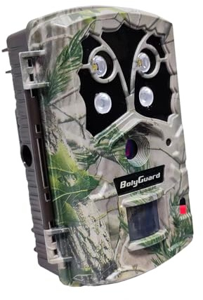 BolyGuard Wildkamera 45MP 4K, Dual-Blitz mit 940nm Infrarot & Weiß-LEDs Jagdkamera, Tarnmuster, Ideal für Wildtierbeobachtung und Sicherheit im Freien