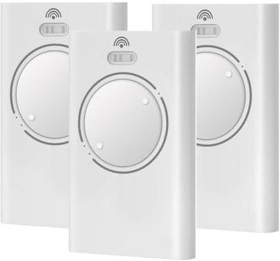 Lot de 3 télécommandes pour porte de garage 868 MHz, 2 canaux, compatibles avec FAAC XT4 868 SLH LR, XT4 868 SLH, XT2 868 SLH, XT2 868 SLH LR, blanc