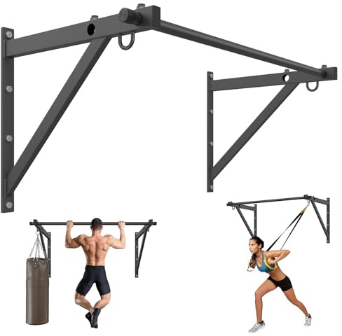 Wall Mounted Pull Up Bar, 51'' Chin Up Bar