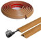 Kabelbrücke, 3 M X 3CM Flexibler Klein Kabelkanal, Braun Holzoptik Fussboden Kabelkanal PVC Bodenkabelschutz Kabelabdeckung Kabelschacht Für Büros Wohnungen Lagerhallen Lager et al Cable Duct