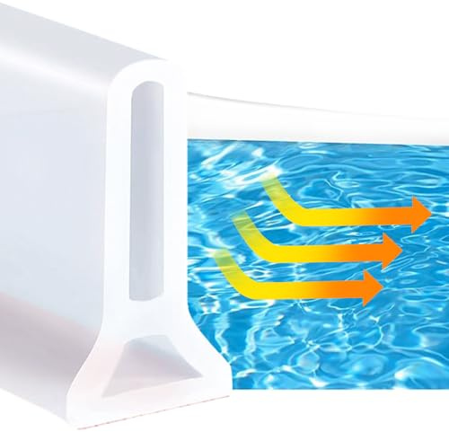 2M Schwallschutzleiste Dusche Selbstklebend Schwallschutzleiste Faltbare Duschtürschwelle Duschlippe Wasserstopper Dusche Wassersperre für Küche Toilette Duschabtrennung