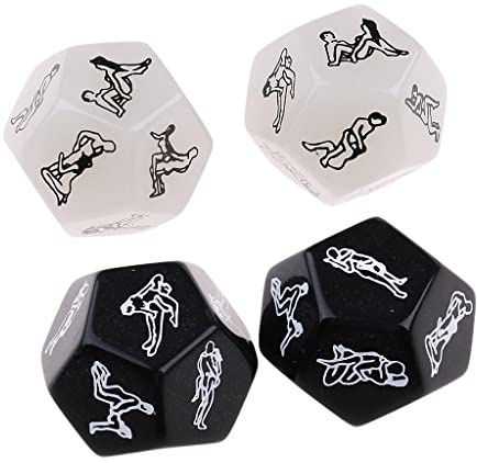 Glow in Dark Paare Vorspiel Spiel Würfel 4er Set