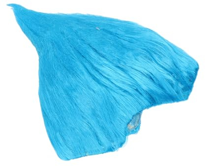 COLLBATH Genius Haarteil Flammenform Perücke K-silk Karneval Kopfschmuck Troll Festival Cosplay Halloween Kostüm See-blau