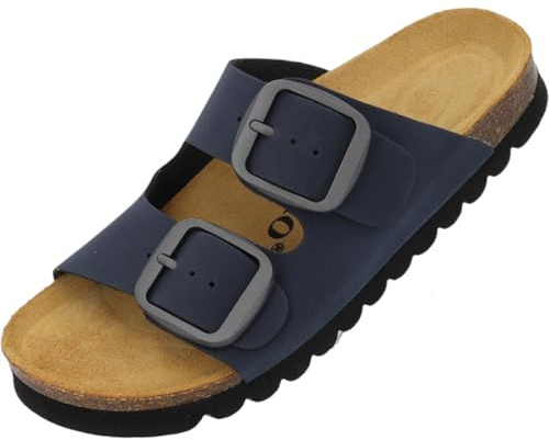 Palado Pantoletten Damen Korfu MP - elegante Sandalen Made in Spain - Hausschuhe mit Kork-Fußbett - bequeme Sommerschuhe