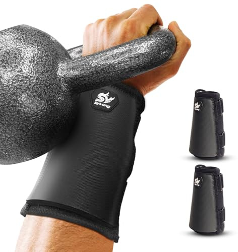 Sylong Kettlebell Wrist & Forearm Guards, 5/16 inch (8mm) Maximum Protection Layer, Effective Shock Absorption Without Restricting Movement (2-pack)