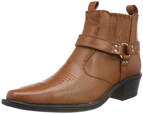 Mens US Brass Tan Ankle Harness Boots Size UK6 – 12 Eastwood M183BT KD-UK 8 (EU 42)