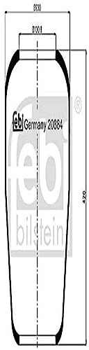 febi bilstein 20884 Air Spring without piston, pack of one