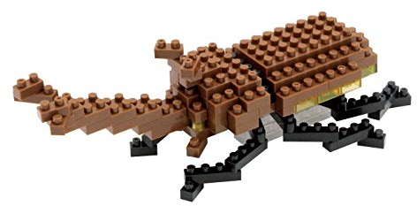 nanoblock IST-003 Minibaustein 3D-Puzzle - Japanese Rhinocerus Beetle / Japanischer Nashornkäfer, 100 Teile, Schwierigkeitsstufe 2 , mittel