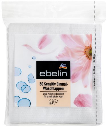 Ebelin Waschlappen Sensitiv, 15er Pack (15 x 50 Stück)