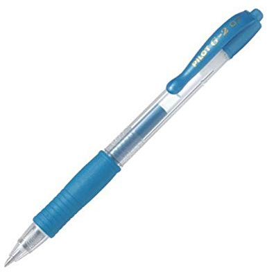 Pack of 6 PILOT G2 07 Ballpoint gel Pens Metallic, Metallic Blue
