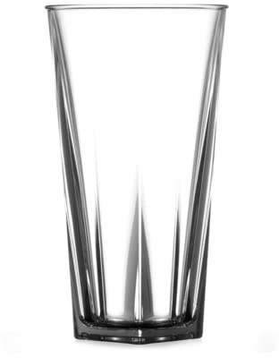 BB Plastics Elite Penthouse Polycarbonate Nucleated Pint Glasses CE 20oz / 568ml - Set of 4