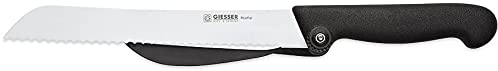 Johannes Giesser Messerfabrik Brot-und Aufshnittmesser mit Wellenshliff Messer, Grau, 21m