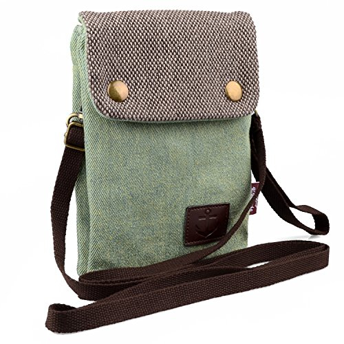 katloo Cuero Genuino Bolso Movil Mujer, Portamoviles Monedero Carteras Niña, Bolso Bandolera con Correa para Compras, Fiesta, Viaje, Actividades al a