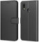 Tenphone Etui Coque Huawei Y6 2019, Coque pour Huawei Y6s, Protection Housse en Cuir PU,[Emplacements Cartes],[Fonction Support],[Languette Magnétique] pour (Huawei Y6 2019 (6,09), Noir)