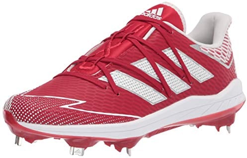 adidas Men's EG7613 Baseball Shoe, Power Red/White/Power Red, 10
