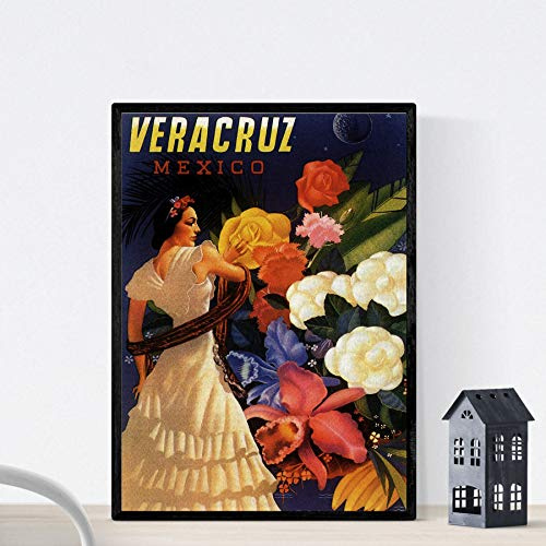 Nacnic Vintage Poster Plakat Veracruz, Mexiko. A3 Größe