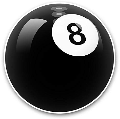 2 x 7,5 cm Vinyl-Aufkleber (bw) – Awesome 8 Ball Pool Snooker 38817