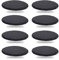Create idea 8pcs Ardoise Dessous de Verre Boire des sous-Verres de Pierre Mis Anti-Slip Noir Rond Naturel