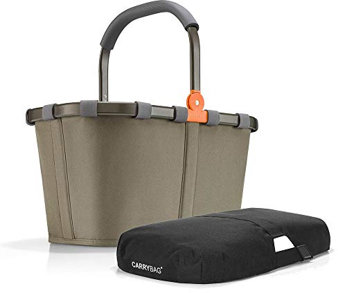 reisenthel Angebot Einkaufskorb carrybag Plus passendes Cover Sichtschutz Abdeckung (Frame Olive Green)