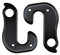 Create idea 2 Stück Schaltwerk Mech Umwerferbügel mit Schraubbefestigung Ausfallschutz Adapter für MTB Mountainbike Ersatzteile