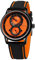 BOLYTE Neuartiges Design Silikon Armbanduhr Automatische mechanische Uhr für Herren Sport Armbanduhr Geschenke für Männer, Schwarz/Orange
