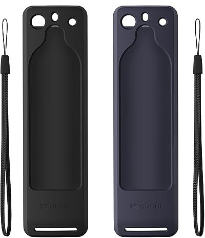 [2 Pack] Stouchi Silicone Remote Cover for TV Stick (3rd Gen/4K),Protective Case,Lightweight Anti Slip Shockproof Remote Cover Compatible with All-New 3rd Gen Remote Control (Black & Dark Blue)