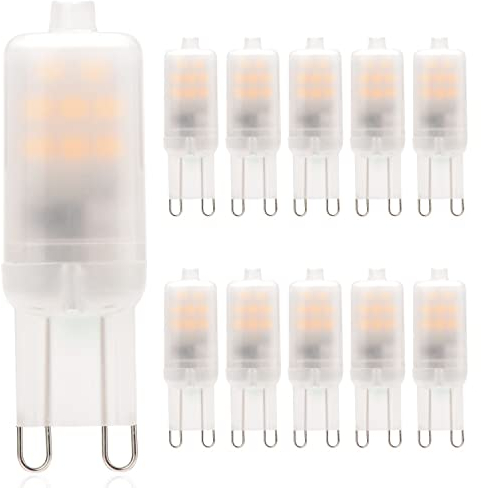 Cxyemt G9 LED Lampe 2700K Warmweiß 2W Ersatz Für 15W 20W Halogenlampe, AC 220-240V G9 LED Mini Leuchtmittel Kein Flackern Glühlampe Birne, Nicht Dimmbar, 10er Pack