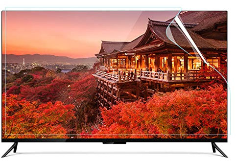 JANEFLY TV Screen Protector for 32-43 Inch, Matte Anti-Glare, Anti Blue Light Anti-UV Protector Film Make The Light Soft Relieve Eye Strain 4-Sided Ring Glue Install / 42in 917x516mm